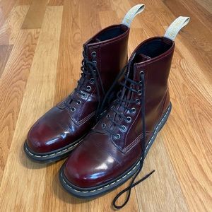 Dr Martens Vegan 1460 Red Lace Up Boots Mens 11 Doc Marten